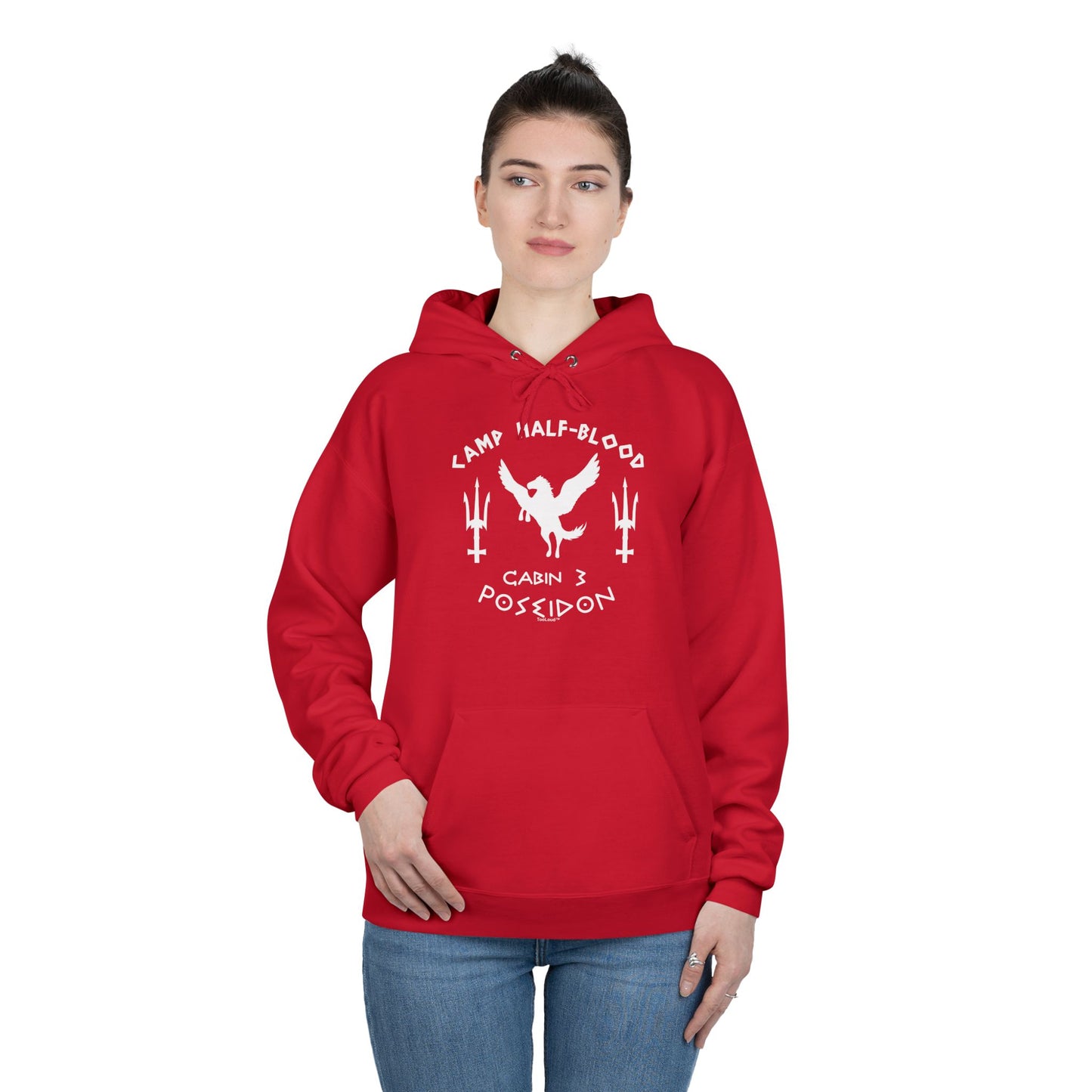 Cabin 3 Poseidon Camp Half Blood Dark Adult Hoodie Sweatshirt by TOOLOUD