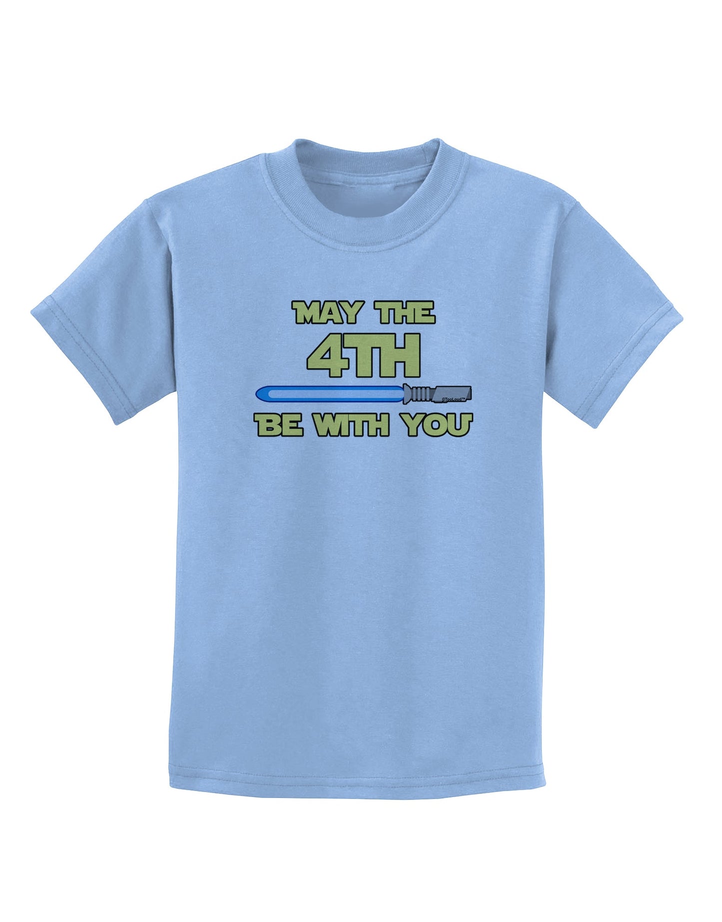 4th Be With You Beam Sword 2 Childrens T-Shirt-Childrens T-Shirt-TooLoud-Light-Blue-X-Small-Davson Sales