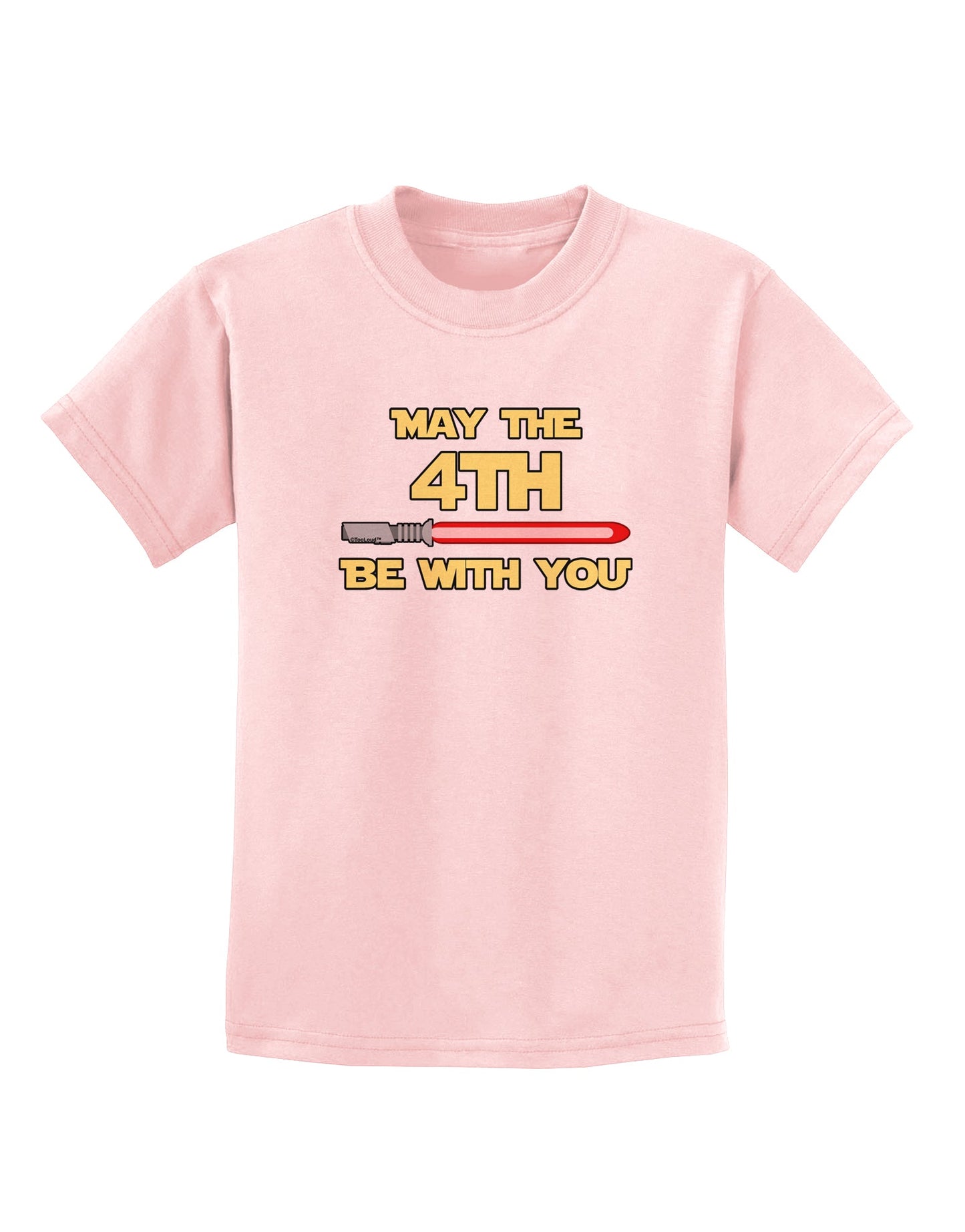 4th Be With You Beam Sword Childrens T-Shirt-Childrens T-Shirt-TooLoud-PalePink-X-Small-Davson Sales