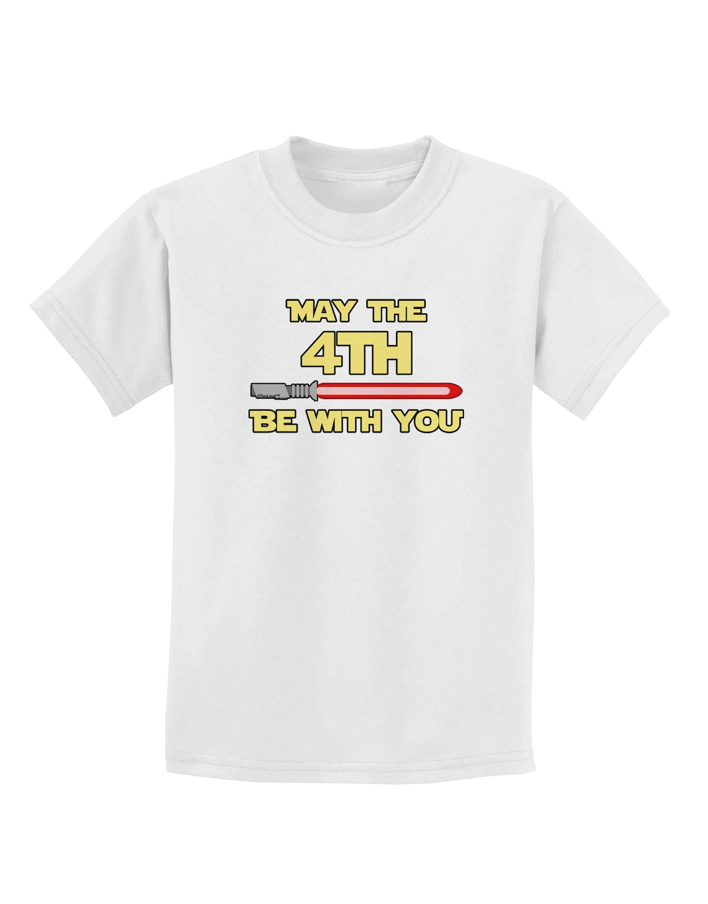 4th Be With You Beam Sword Childrens T-Shirt-Childrens T-Shirt-TooLoud-White-X-Small-Davson Sales