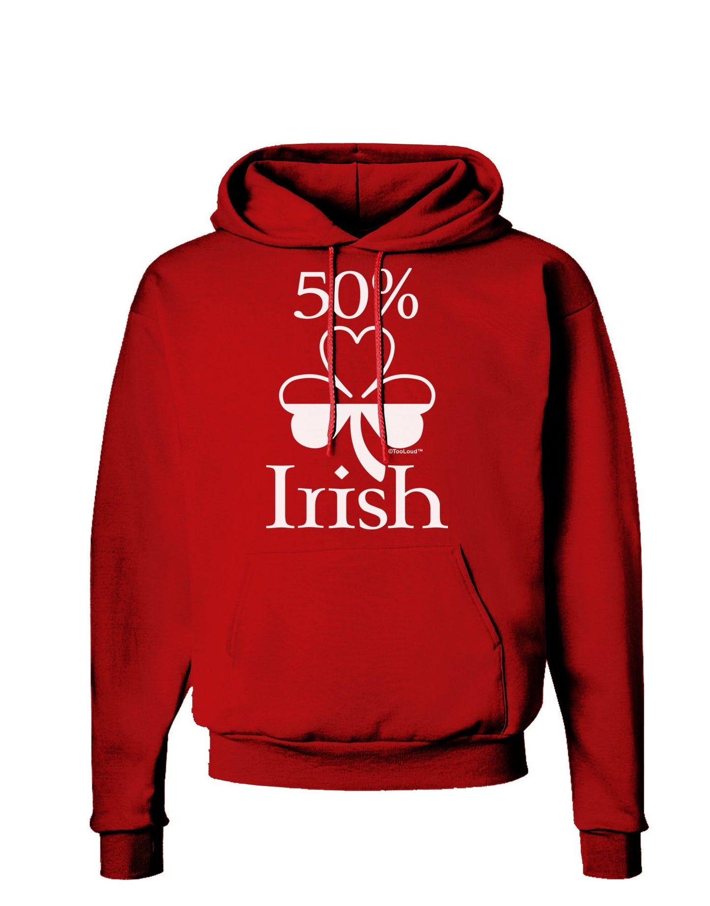 50 Percent Irish - St Patricks Day Dark Hoodie Sweatshirt by TooLoud-Hoodie-TooLoud-Red-Small-Davson Sales