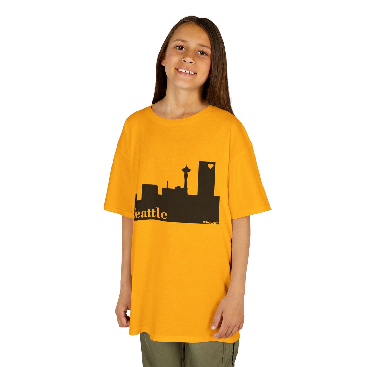 Seattle Skyline with Space Needle Children's T-Shirt by TOOLOUD
