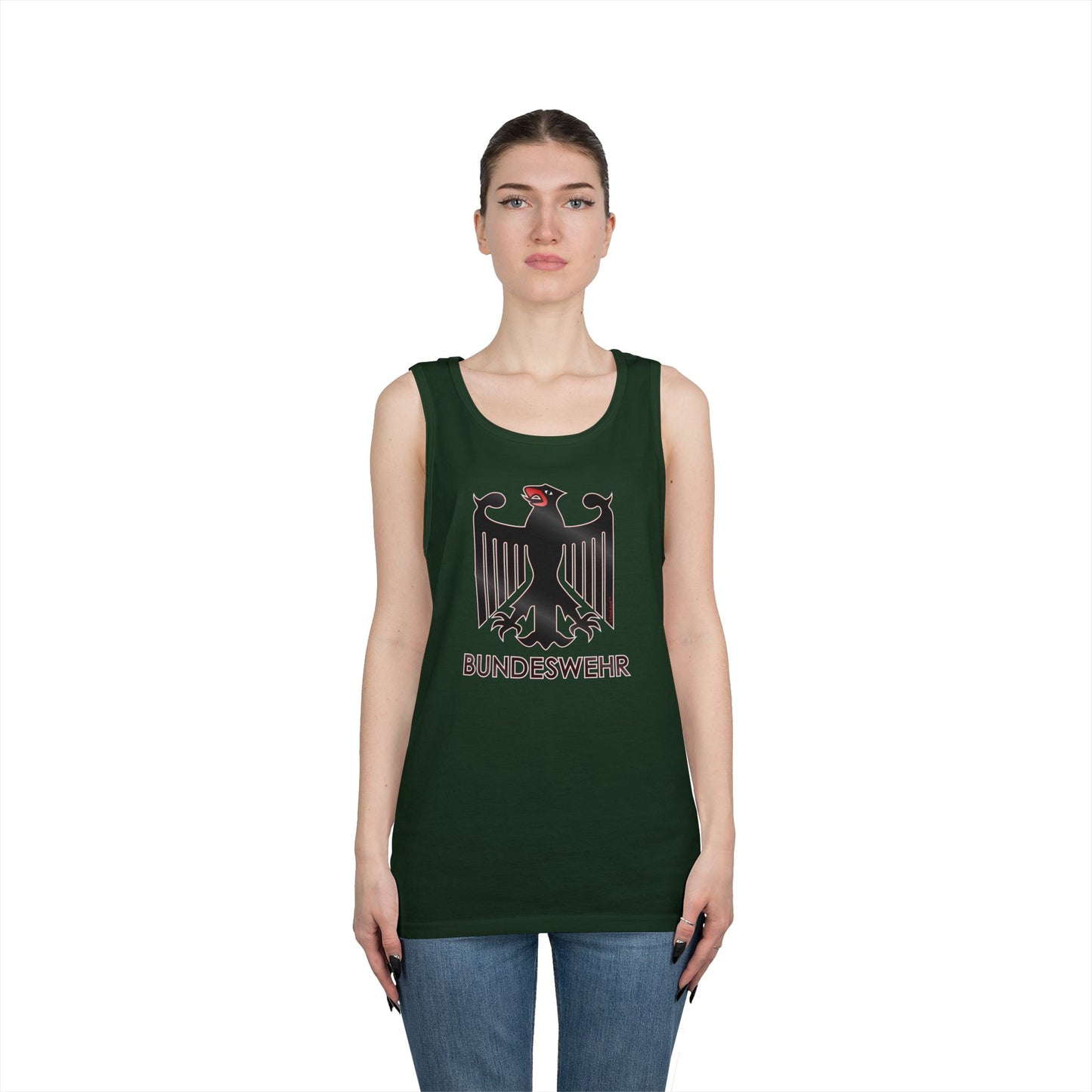 Bundeswehr Logo with Text Dark Loose Tank Top by TOOLOUD