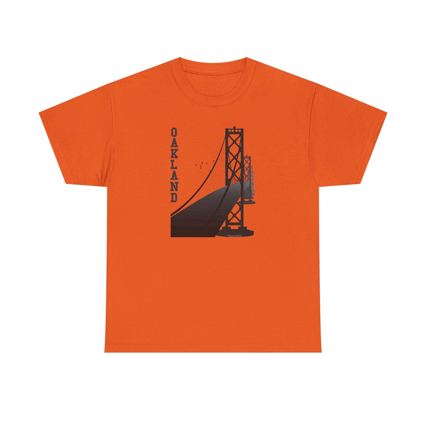 Oakland Text Bay Bridge - Premium Adult T-Shirt State Collection by TOOLOUD