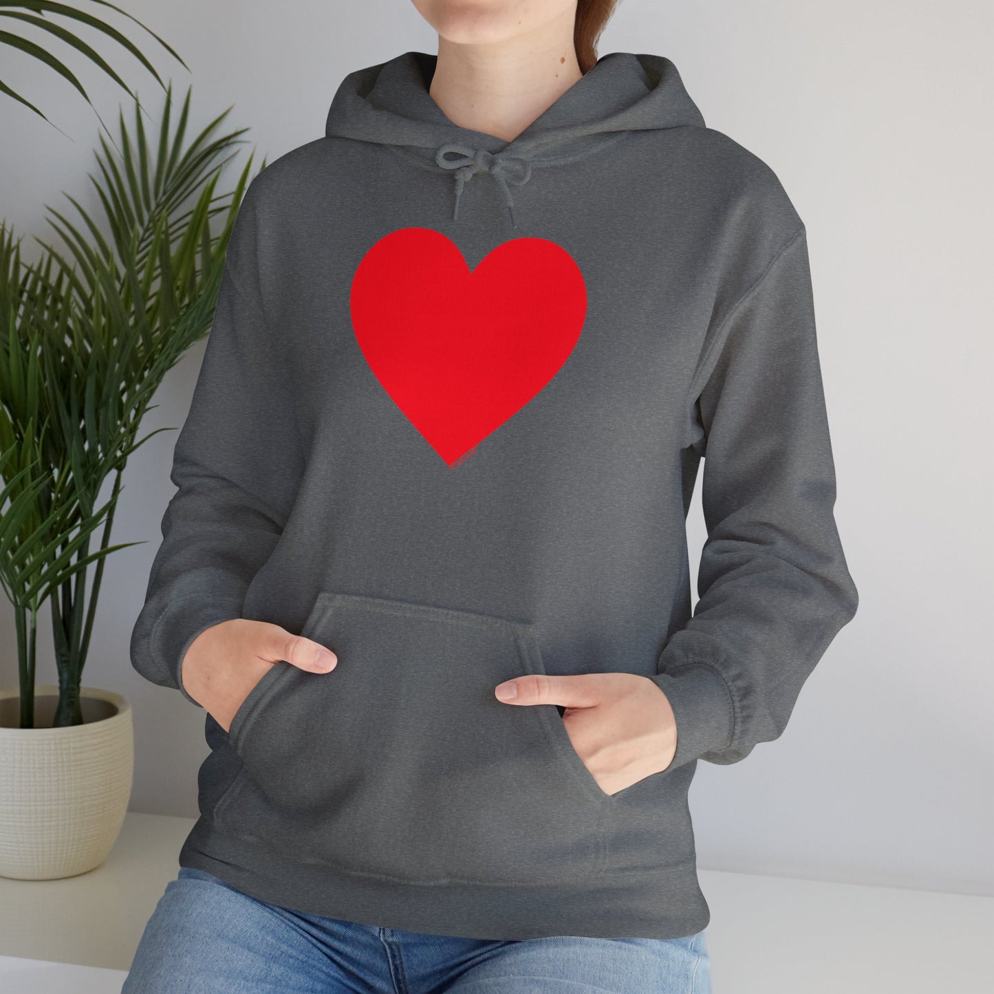 TOOLOUD Big Red Heart Valentine's Day Dark Unisex Hoodie Sweatshirt