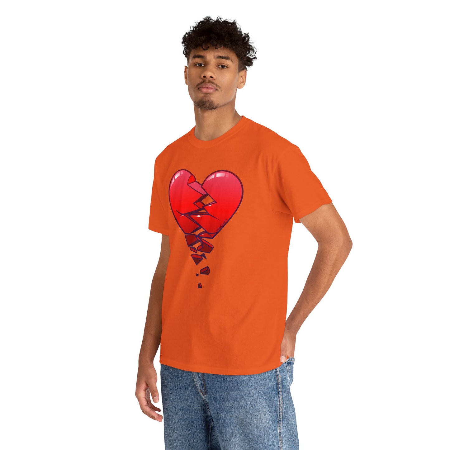 Crumbling Broken Heart Adult Unisex T-Shirt Tee