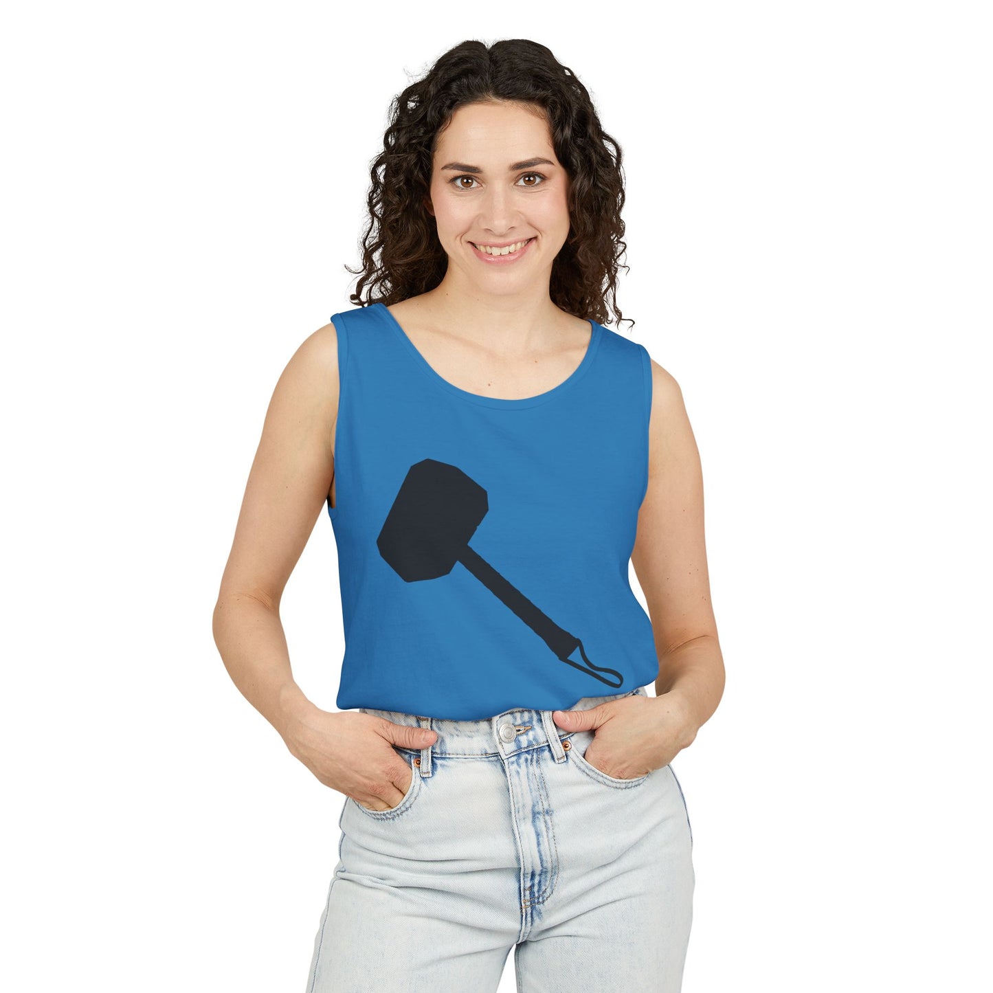 Thors Hammer Nordic Runes Lucky Odin Mjolnir Valhalla Loose Tank Top