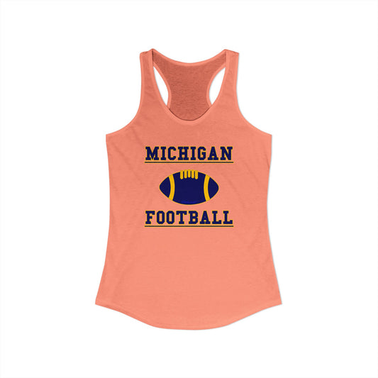 Michigan Football Women’s Racerback Tank Top by TOOLOUD