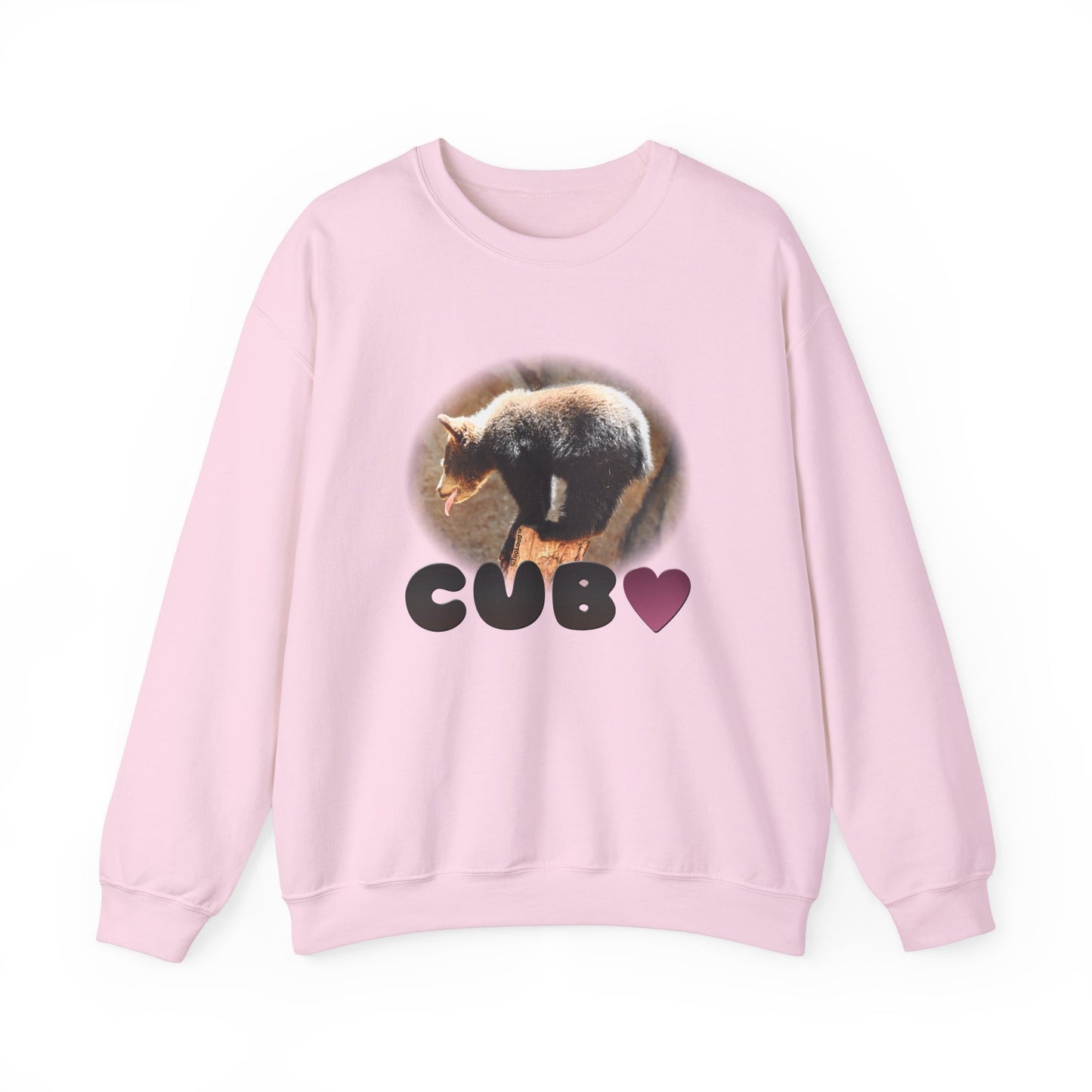 Balancing Bear Cub with Text Adult Sweatshirt by TOOLOUD
