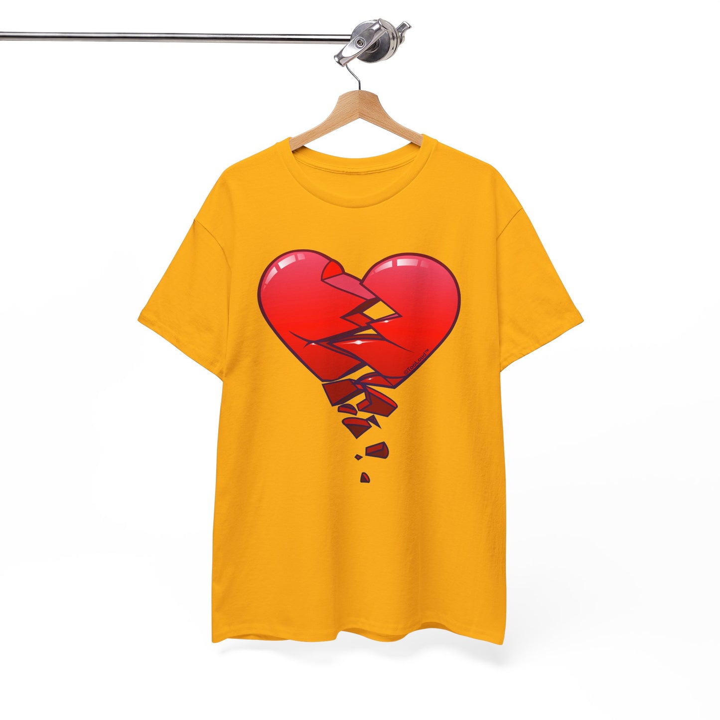 Crumbling Broken Heart Adult Unisex T-Shirt Tee