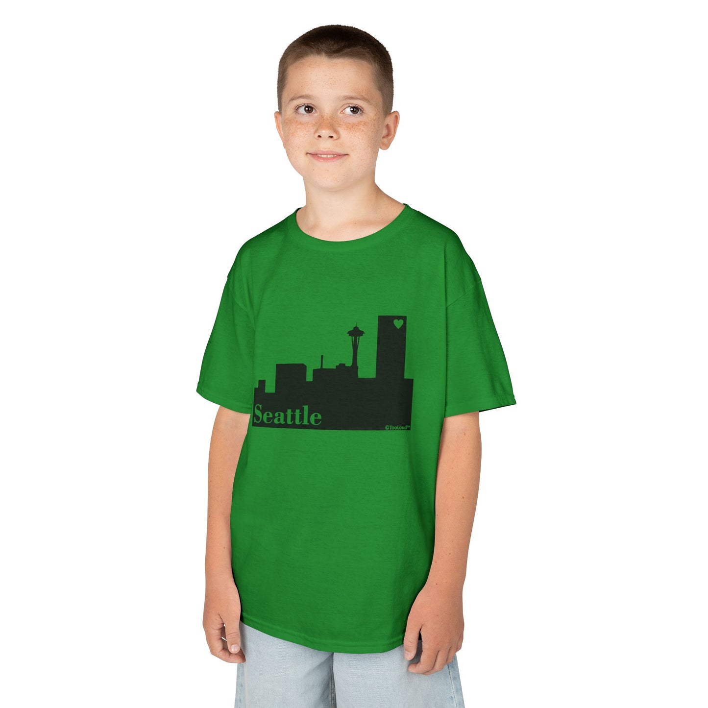 Seattle Skyline with Space Needle Children's T-Shirt by TOOLOUD