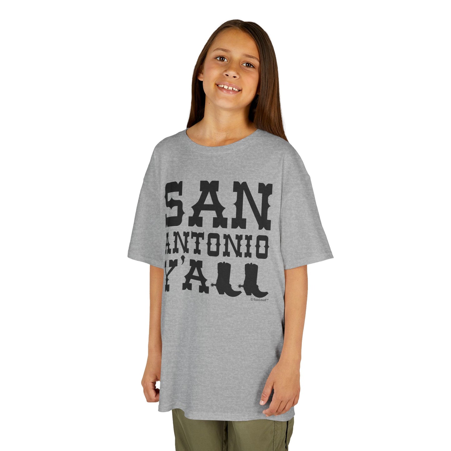 San Antonio Y’all – Boots – Texas Pride Children’s T-Shirt by TOOLOUD