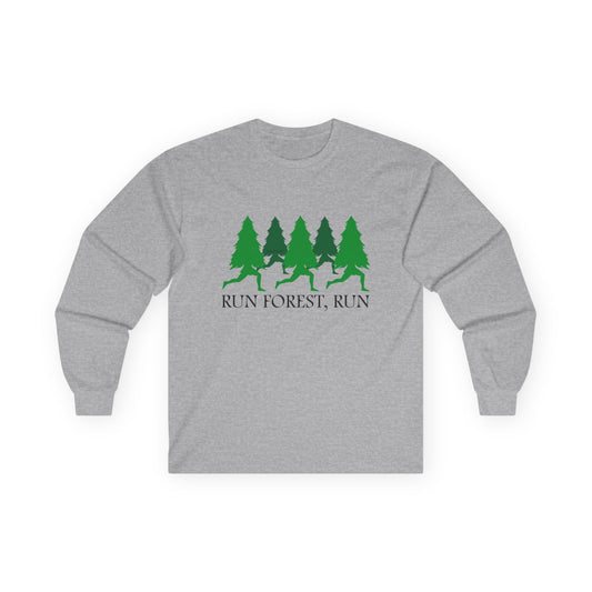 Run Forest Run Funny Adult Long Sleeve Shirt by TOOLOUD