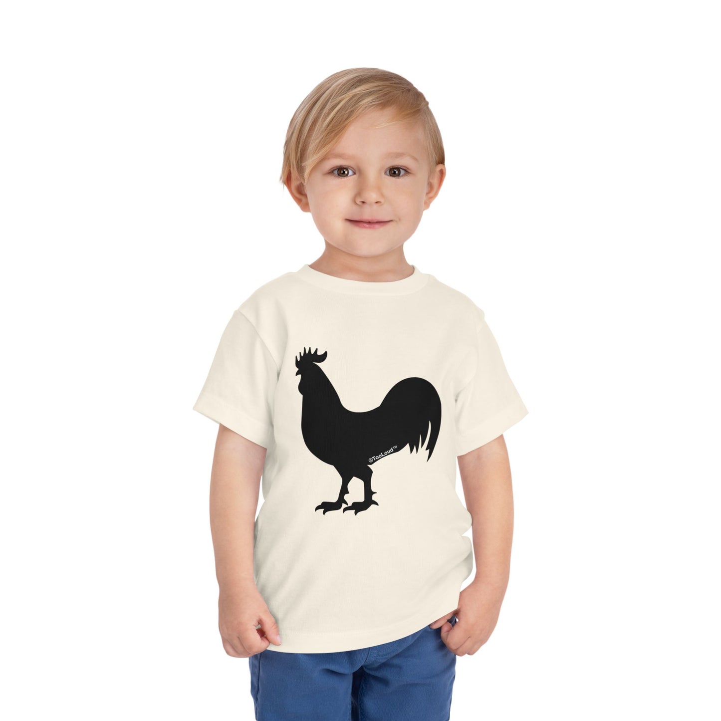 Rooster Silhouette Design Toddler T-Shirt by TOOLOUD