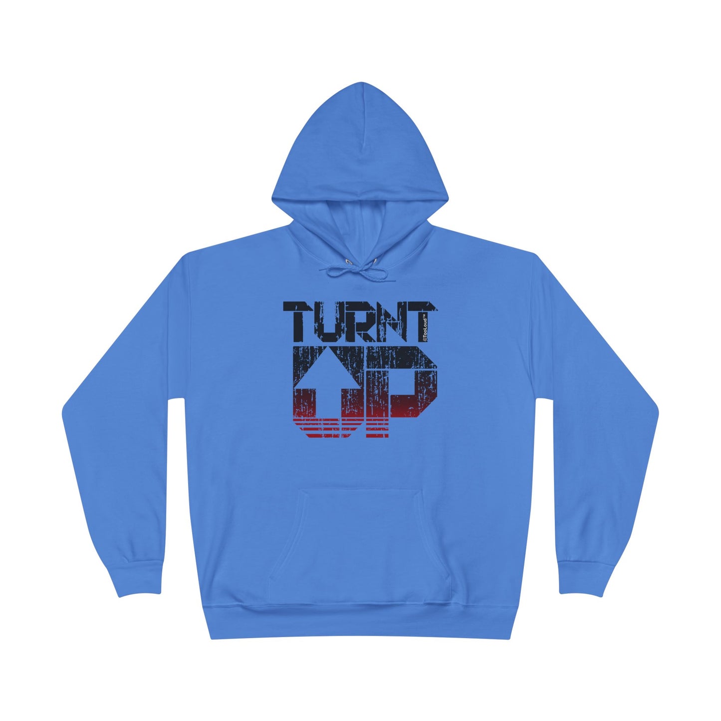 Turnt Up Distressed Unisex Hoodie Sweatshirt by TOOLOUD