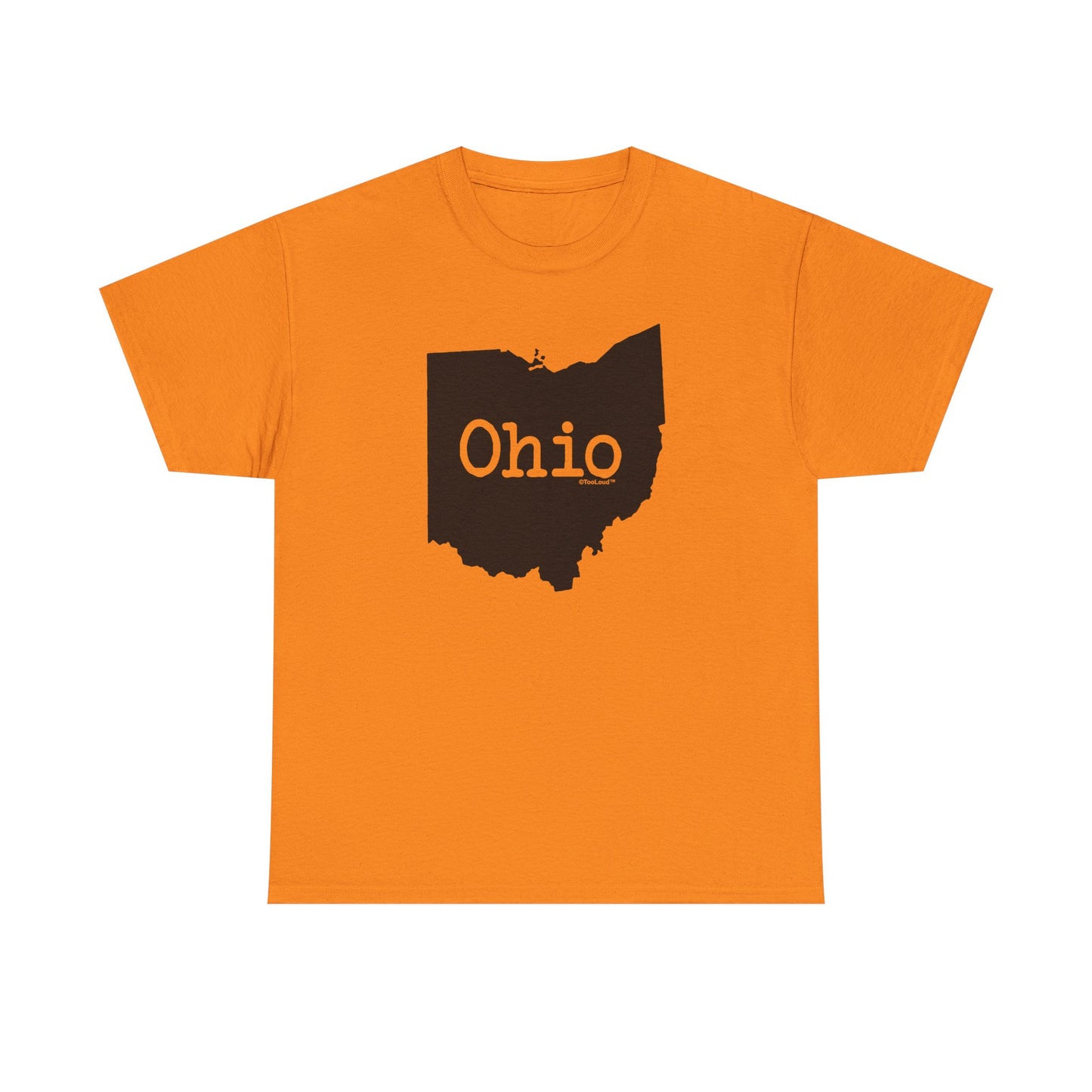 Ohio - United States Shape Print Adult T-Shirt by TOOLOUD