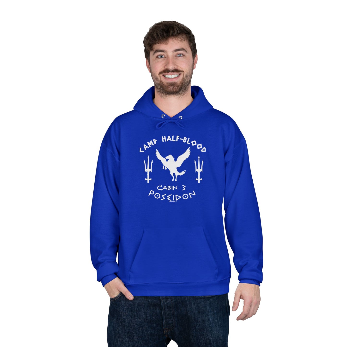 Cabin 3 Poseidon Camp Half Blood Dark Adult Hoodie Sweatshirt by TOOLOUD