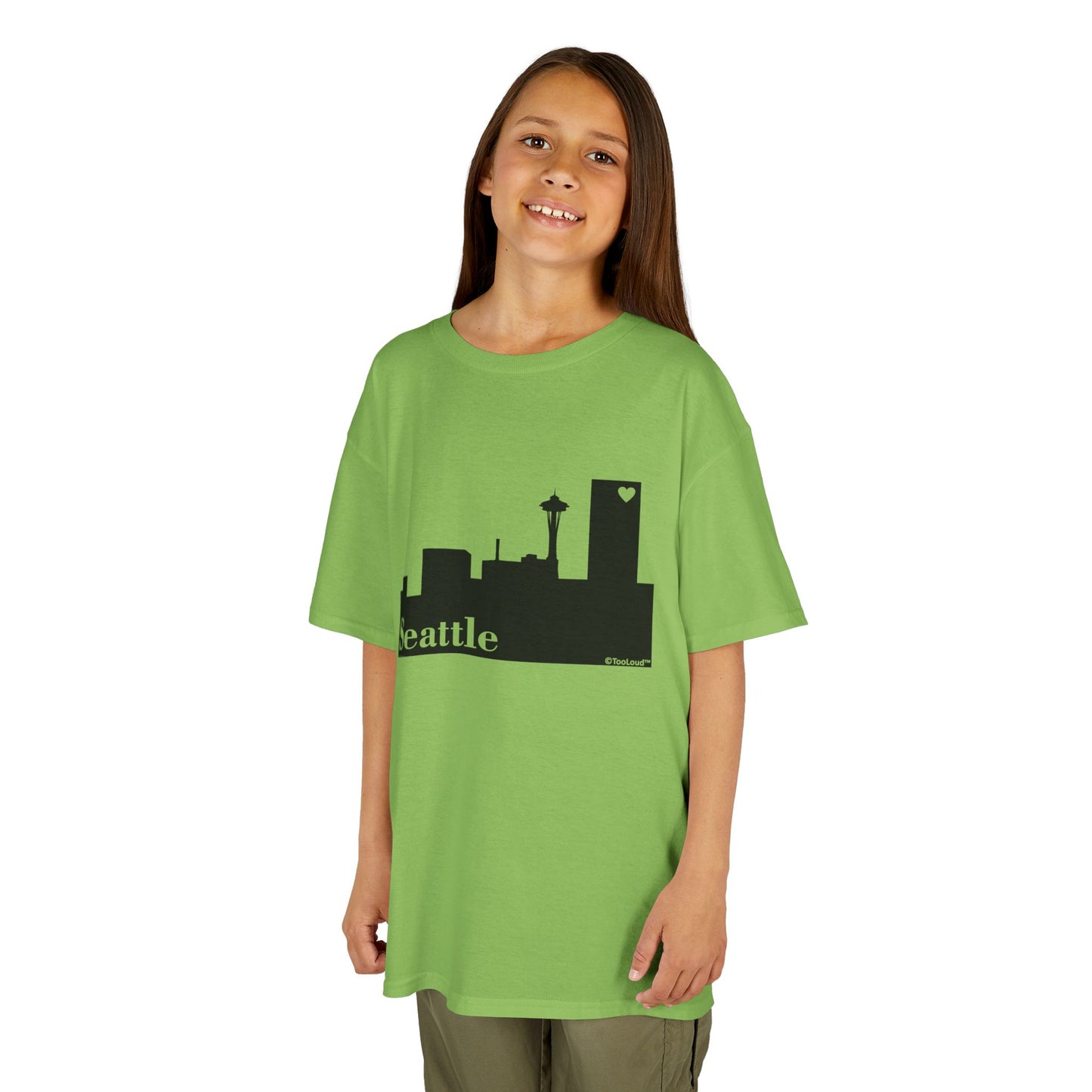 Seattle Skyline with Space Needle Children's T-Shirt by TOOLOUD
