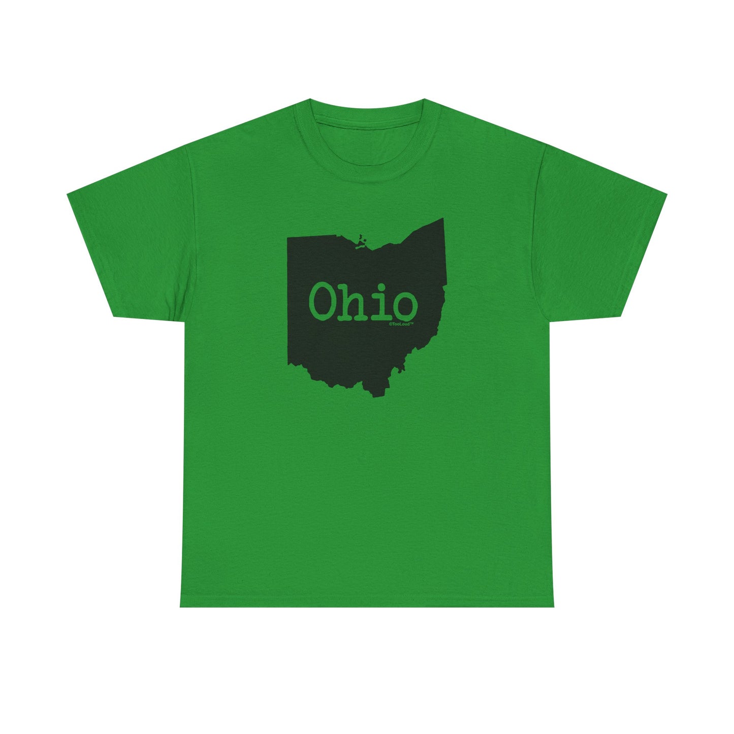 Ohio - United States Shape Print Adult T-Shirt by TOOLOUD