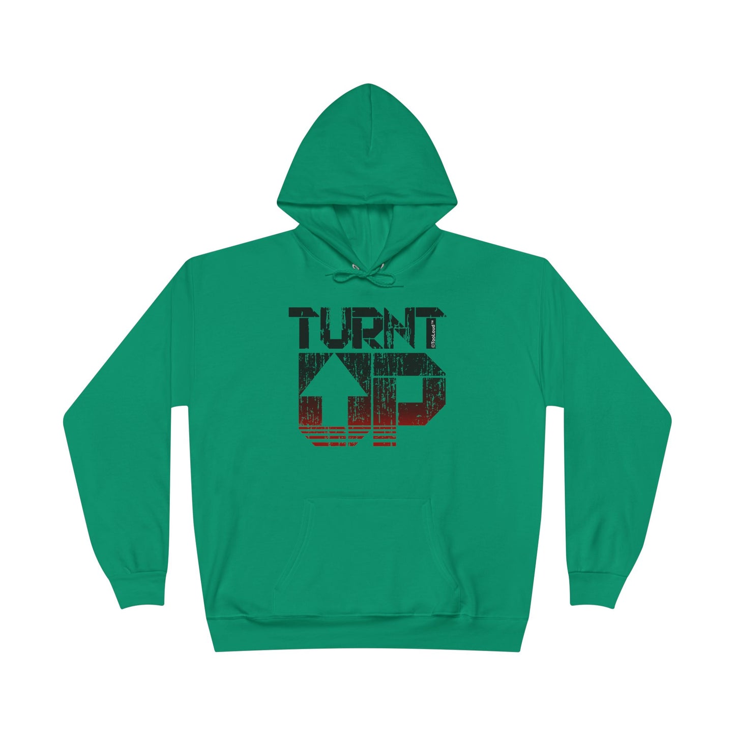 Turnt Up Distressed Unisex Hoodie Sweatshirt by TOOLOUD