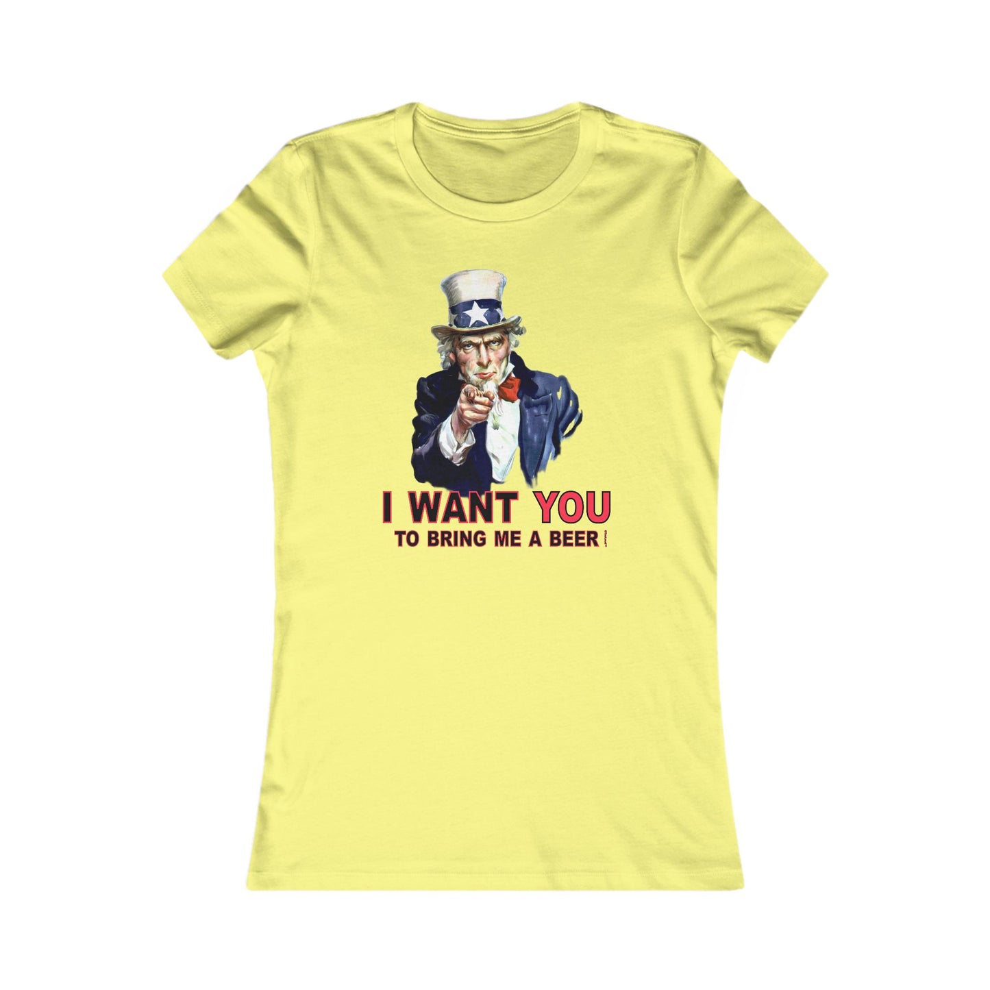 Uncle Sam I Want You to Bring Me a Beer Juniors T-Shirt by TOOLOUD
