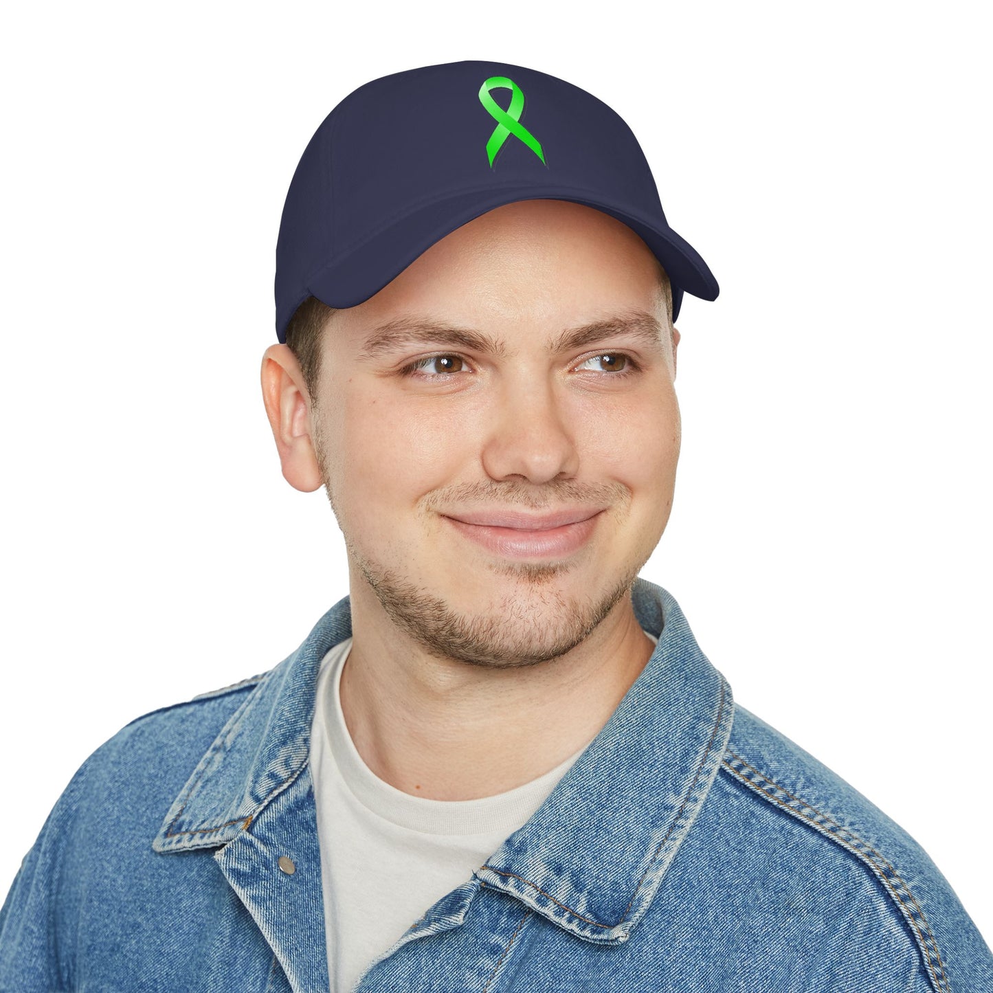Lyme Disease Awareness Ribbon – Lime Green Adult DTG Baseball Cap Hat by TOOLOUD