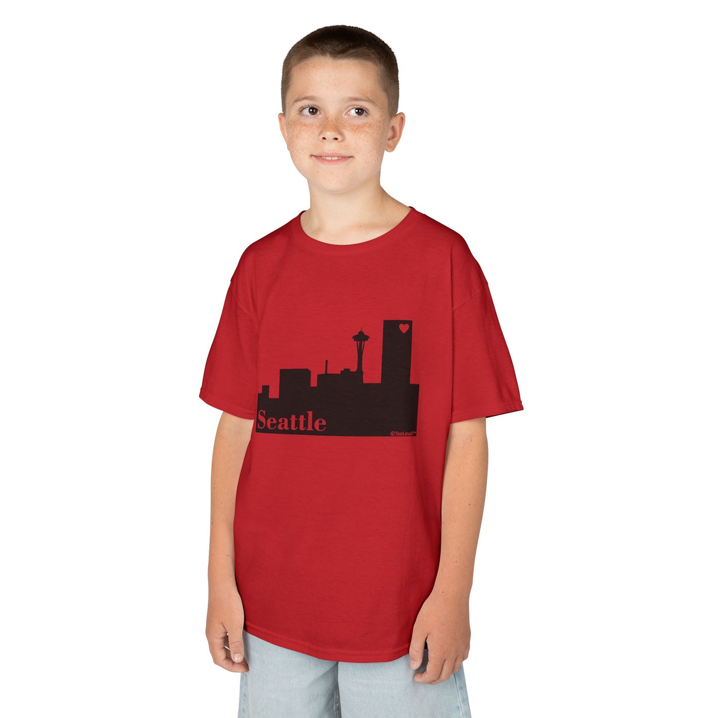 Seattle Skyline with Space Needle Children's T-Shirt by TOOLOUD