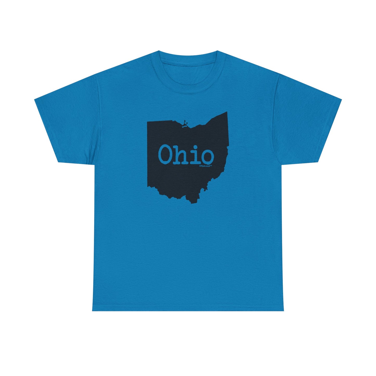 Ohio - United States Shape Print Adult T-Shirt by TOOLOUD