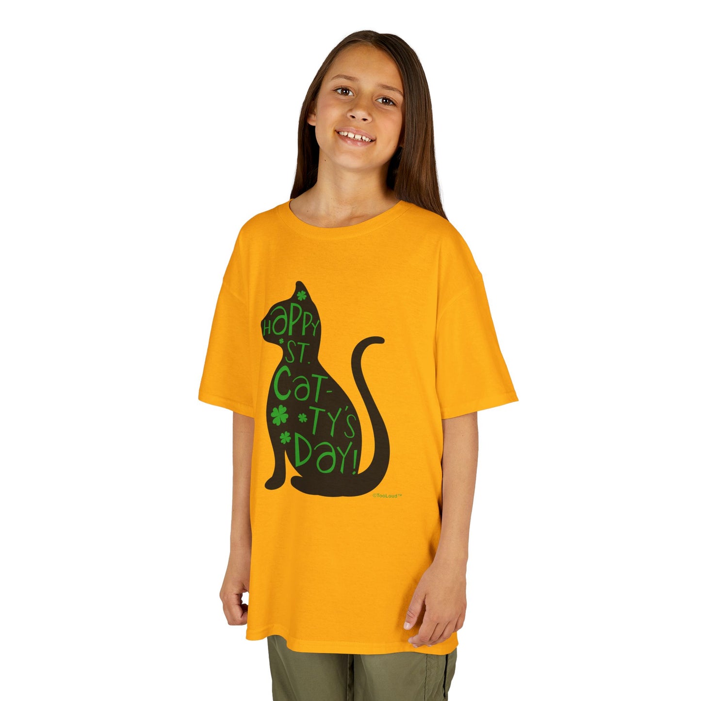 Happy St. Catty's Day - St. Patrick's Day Cat Children's T-Shirt by TOOLOUD