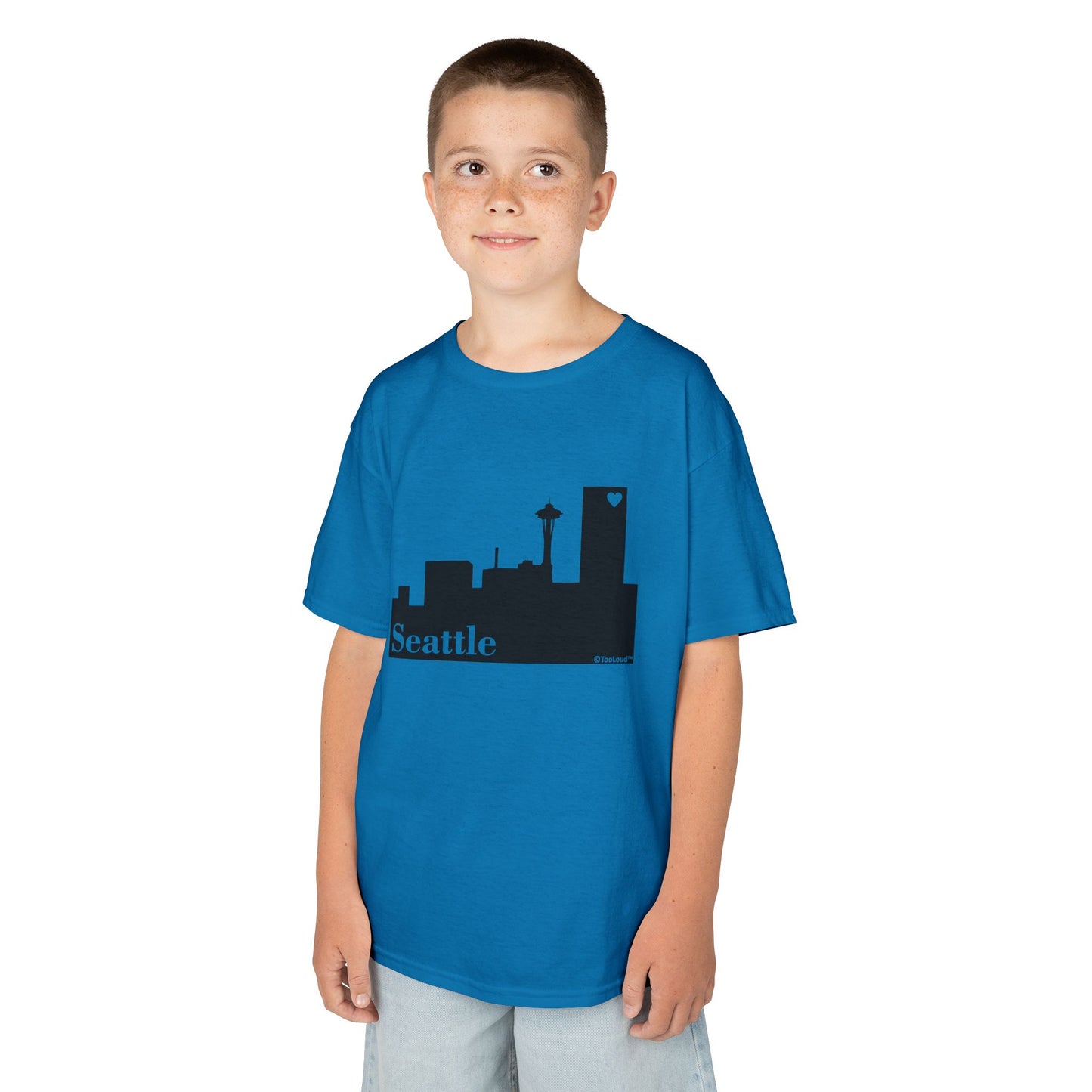 Seattle Skyline with Space Needle Children's T-Shirt by TOOLOUD