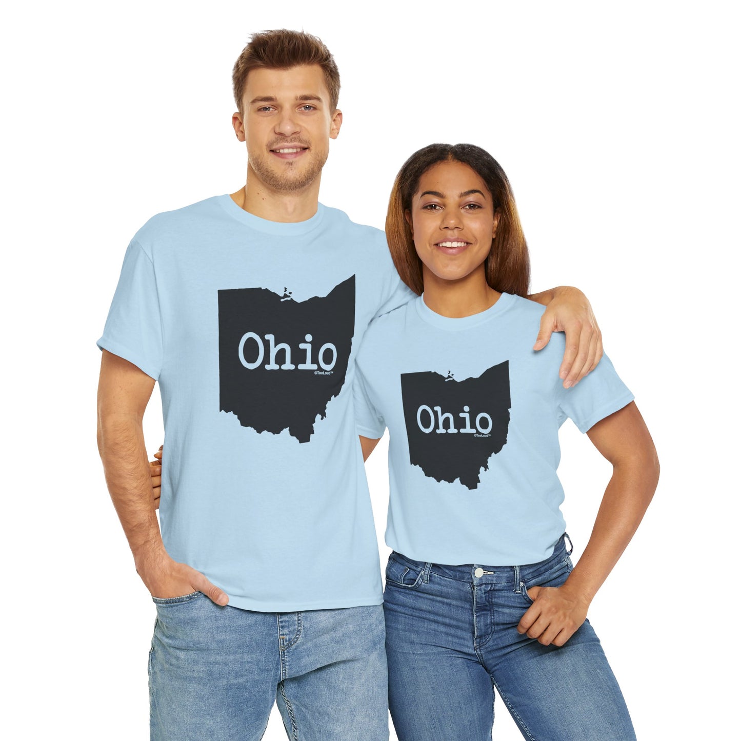 Ohio - United States Shape Print Adult T-Shirt by TOOLOUD