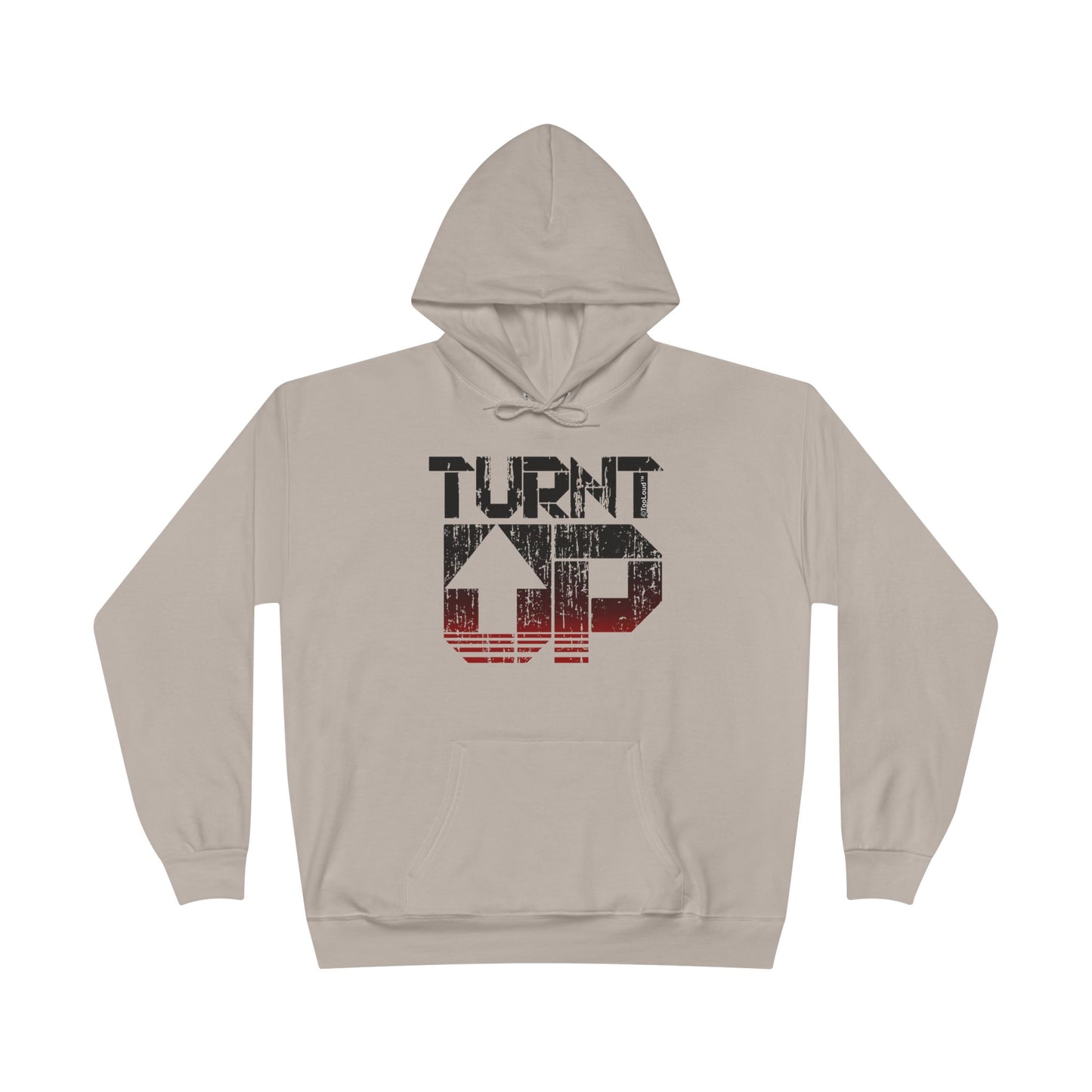 Turnt Up Distressed Unisex Hoodie Sweatshirt by TOOLOUD