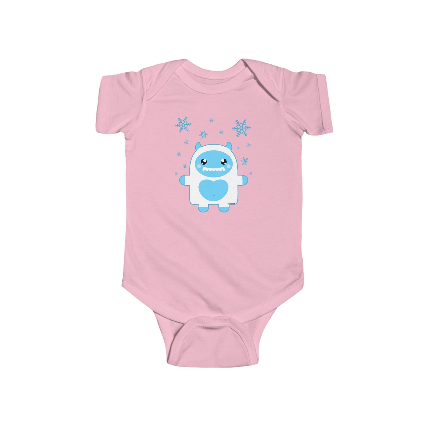TooLoud Cute Abominable Snowman Boy Yeti - Christmas Baby Romper Bodysuit