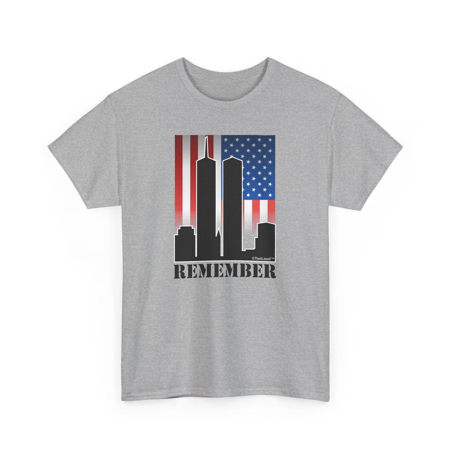 Twin Towers Remember Adult Commemorative T-Shirt "Tribute Collection" by TOOLOUD