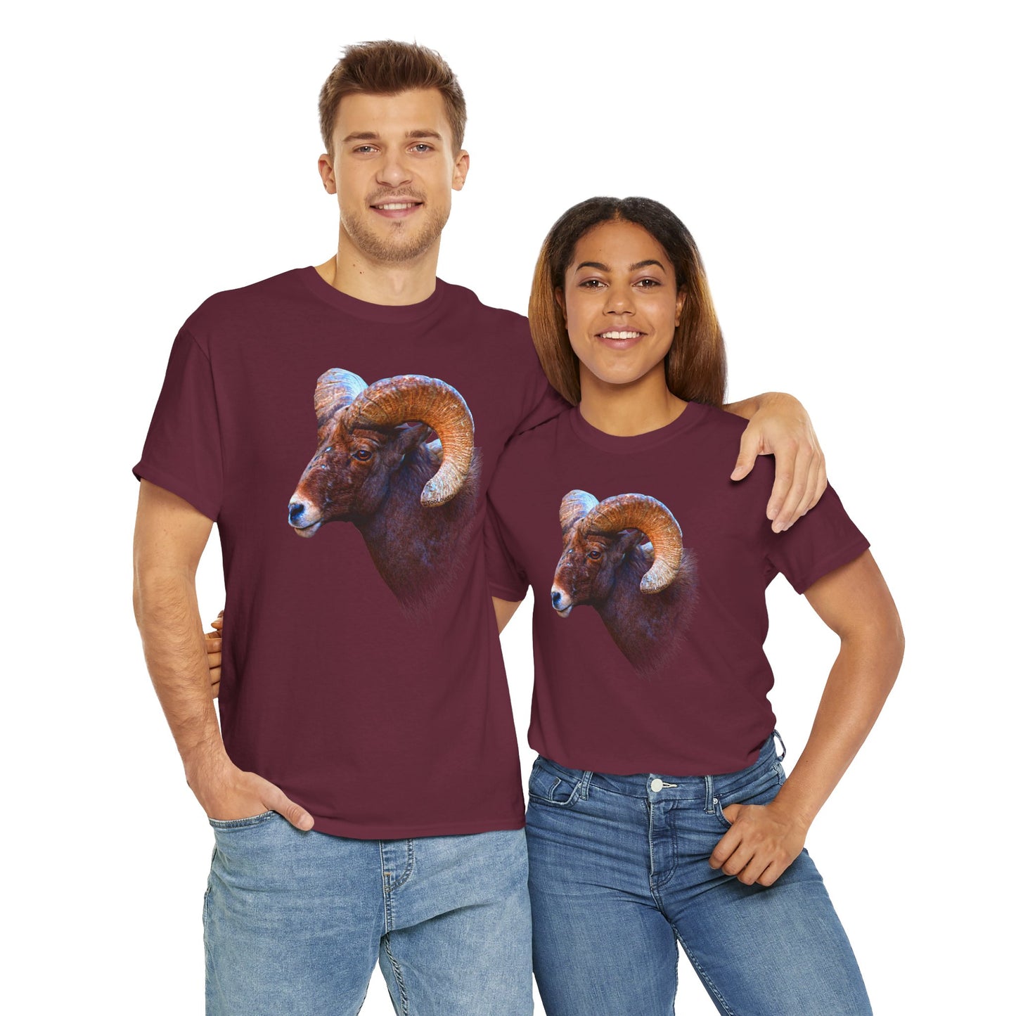 Majestic Bighorn Ram Adult Dark T-Shirt by TOOLOUD