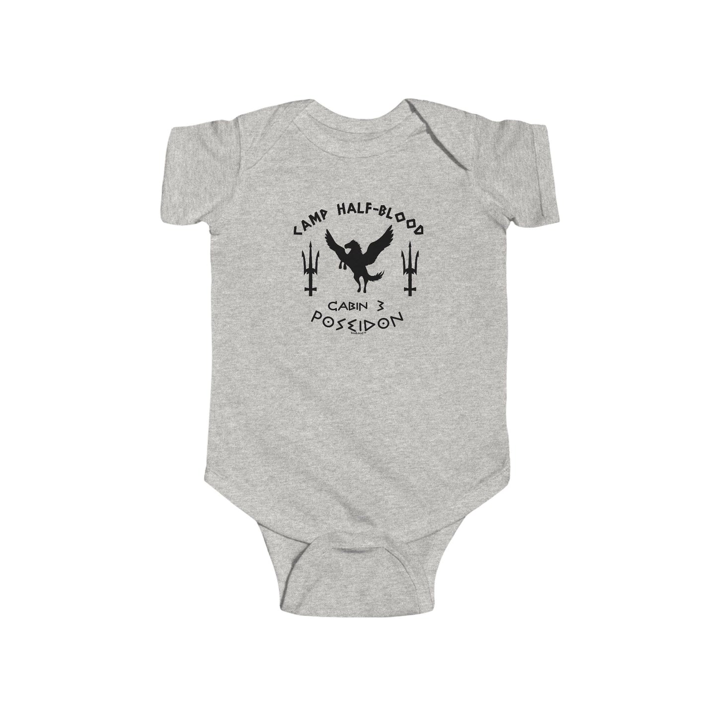 Cabin 3 Poseidon Camp Half Blood Baby Romper Bodysuit by TOOLOUD