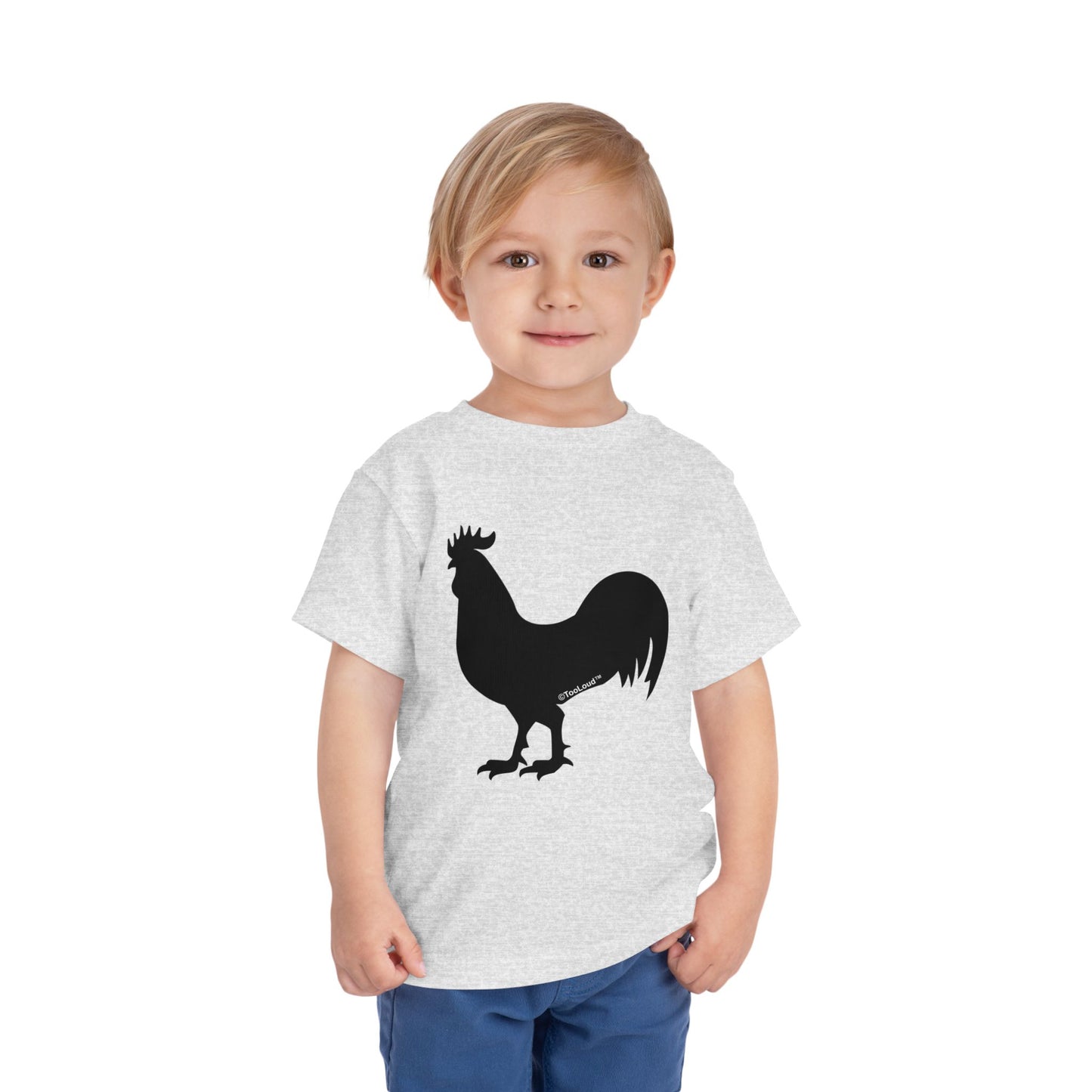 Rooster Silhouette Design Toddler T-Shirt by TOOLOUD