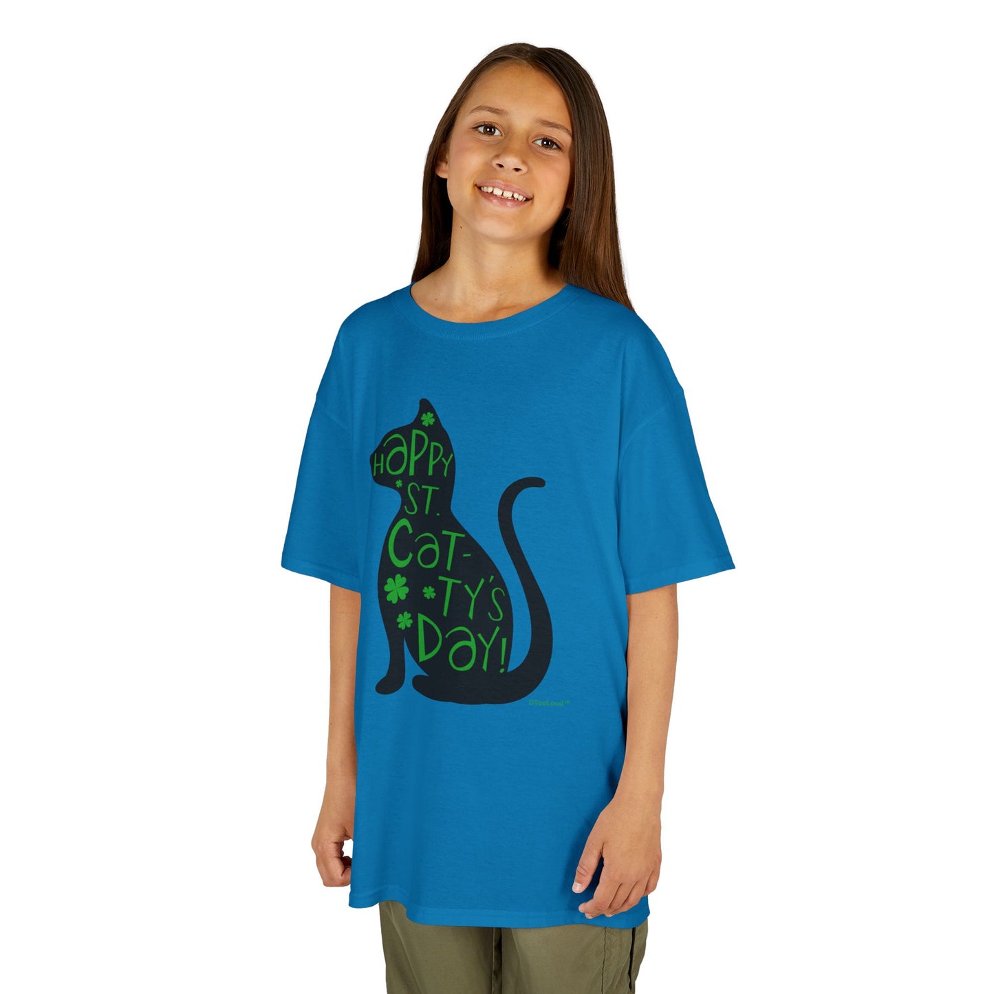 Happy St. Catty's Day - St. Patrick's Day Cat Children's T-Shirt by TOOLOUD