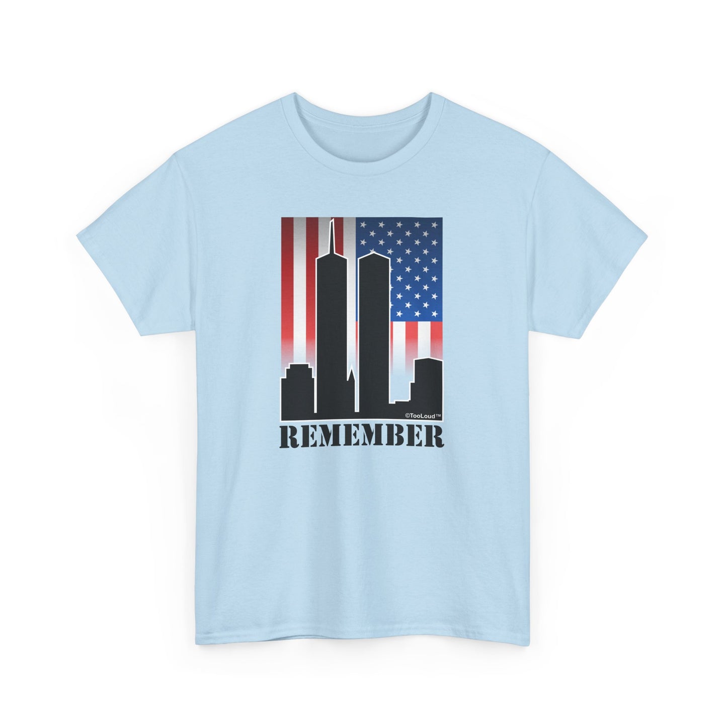 Twin Towers Remember Adult Commemorative T-Shirt "Tribute Collection" by TOOLOUD