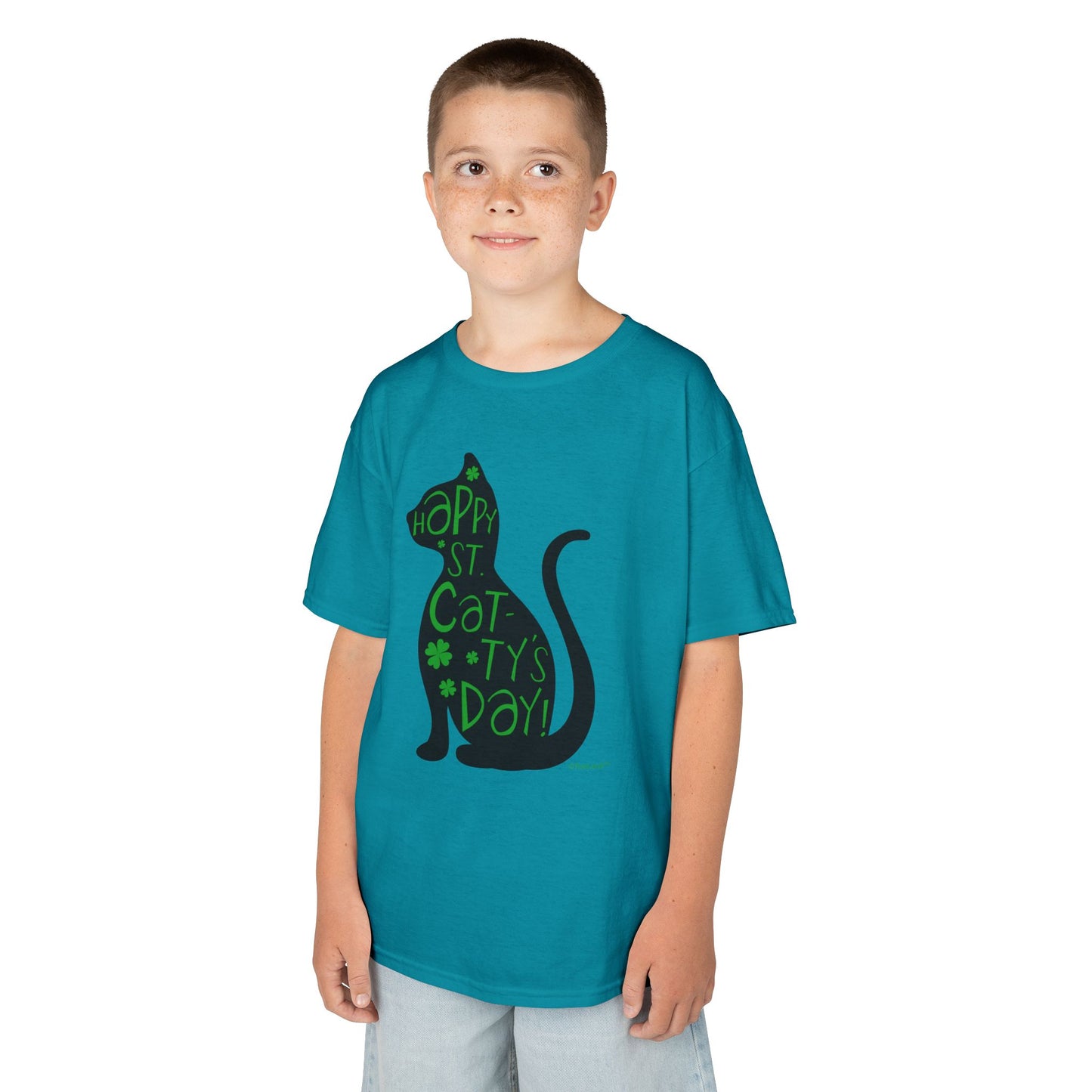 Happy St. Catty's Day - St. Patrick's Day Cat Children's T-Shirt by TOOLOUD