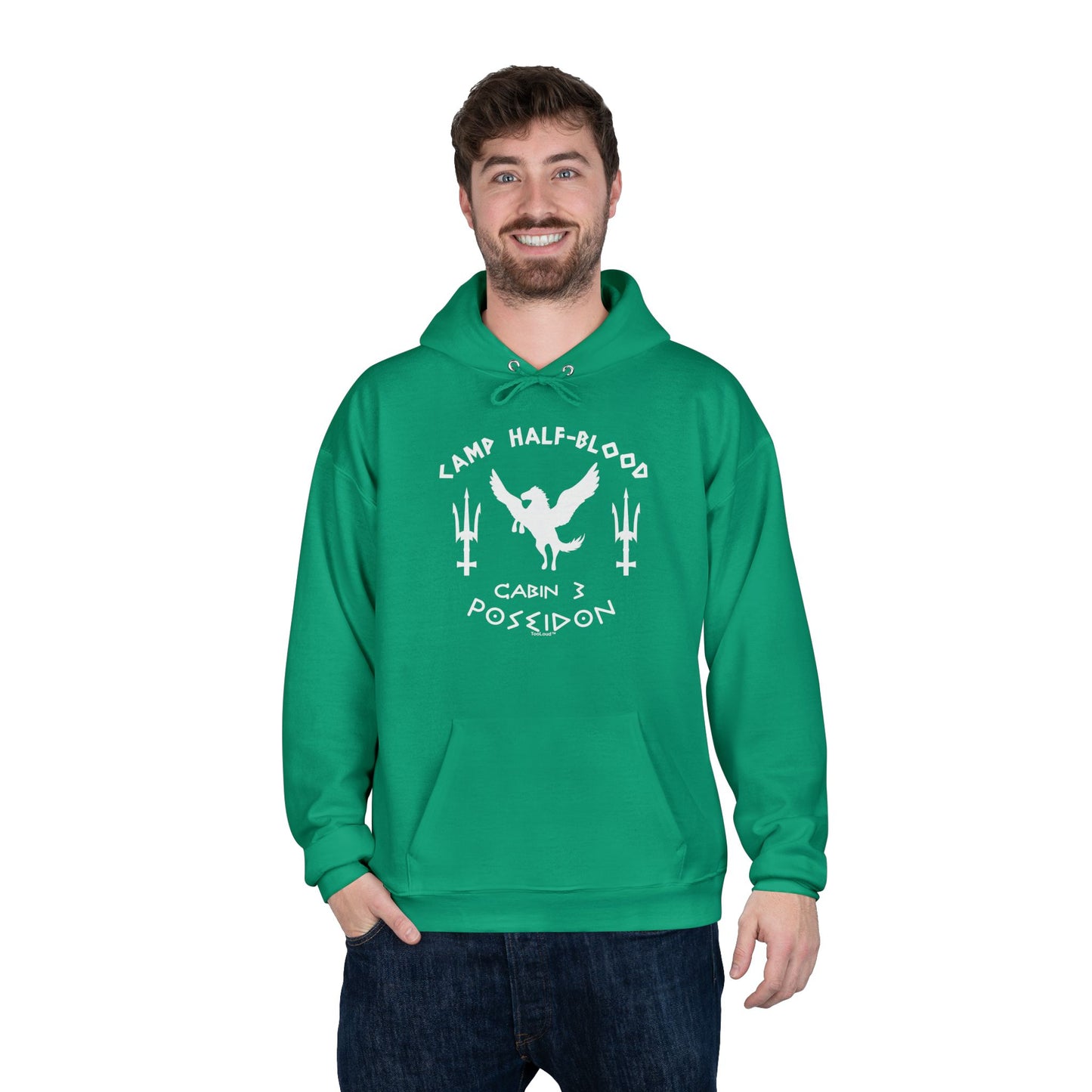TOOLOUD Cabin 3 Poseidon Camp Half Blood Dark Hoodie Sweatshirt