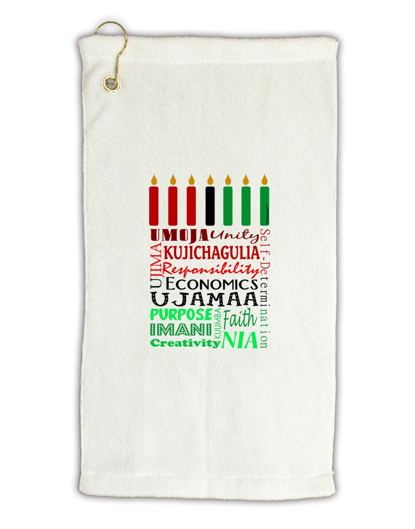 7 Principles Box Micro Terry Gromet Golf Towel 16 x 25 inch-Golf Towel-TooLoud-White-Davson Sales