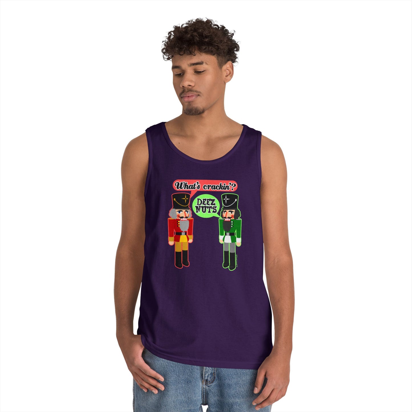 What's Crackin - Deez Nuts Dark Loose Tank Top by TOOLOUD