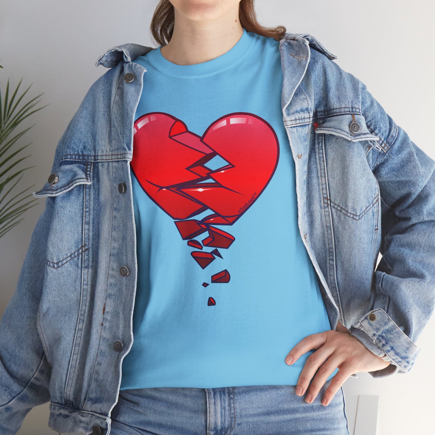 Crumbling Broken Heart Adult Unisex T-Shirt Tee