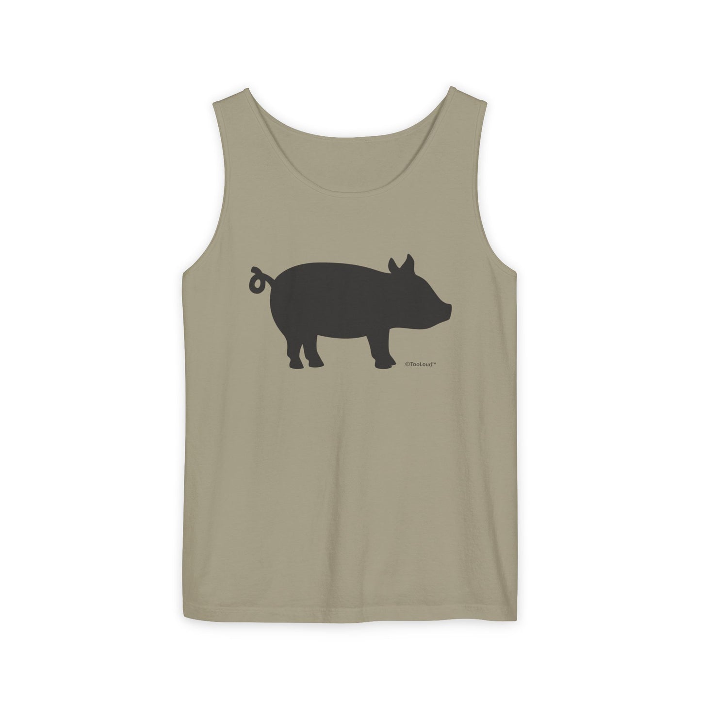 Pig Silhouette Cute Design Adult Loose Tank Top by TOOLOUD