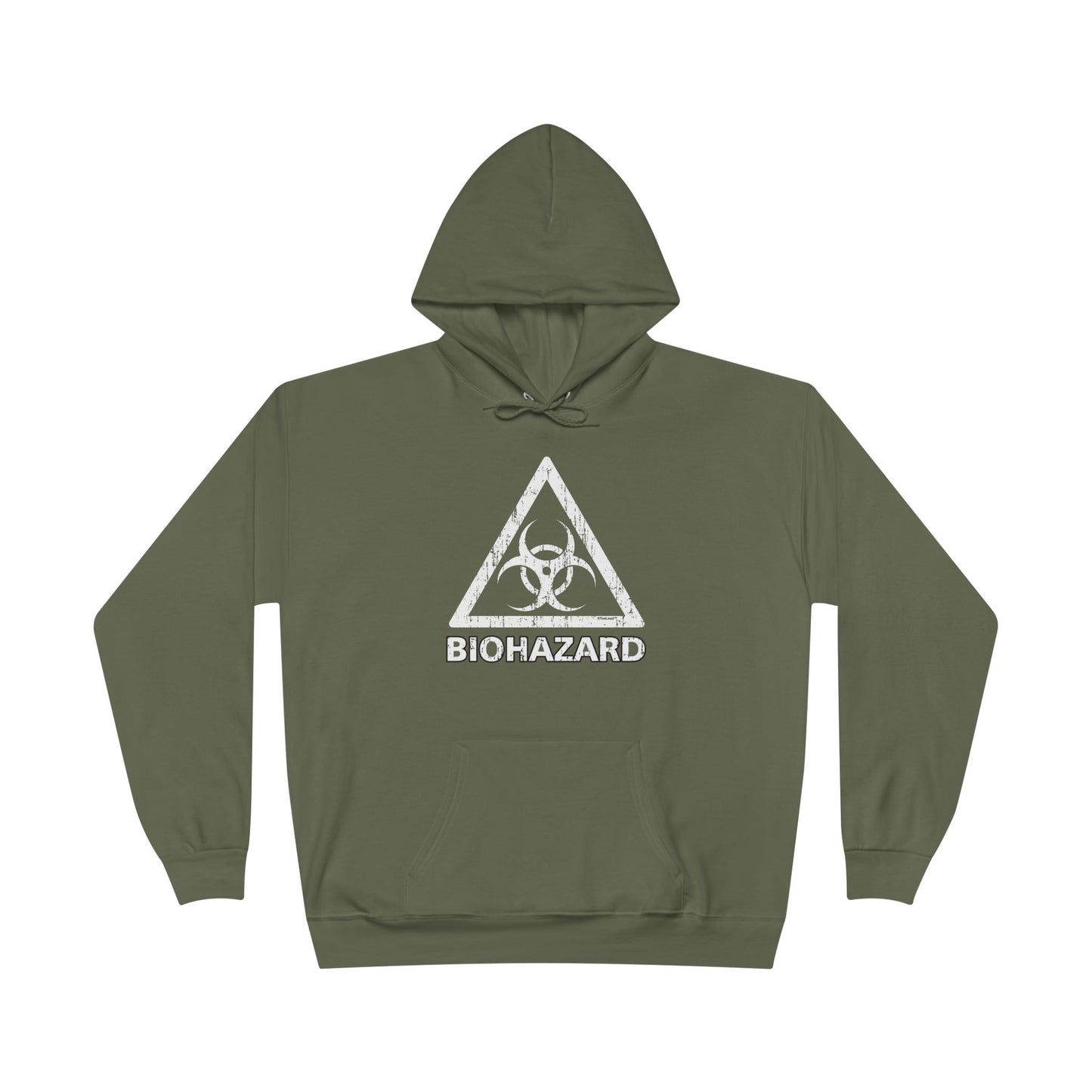 Biohazard Sign Distressed Dark Pullover Hoodie Sweatshirt by TOOLOUD