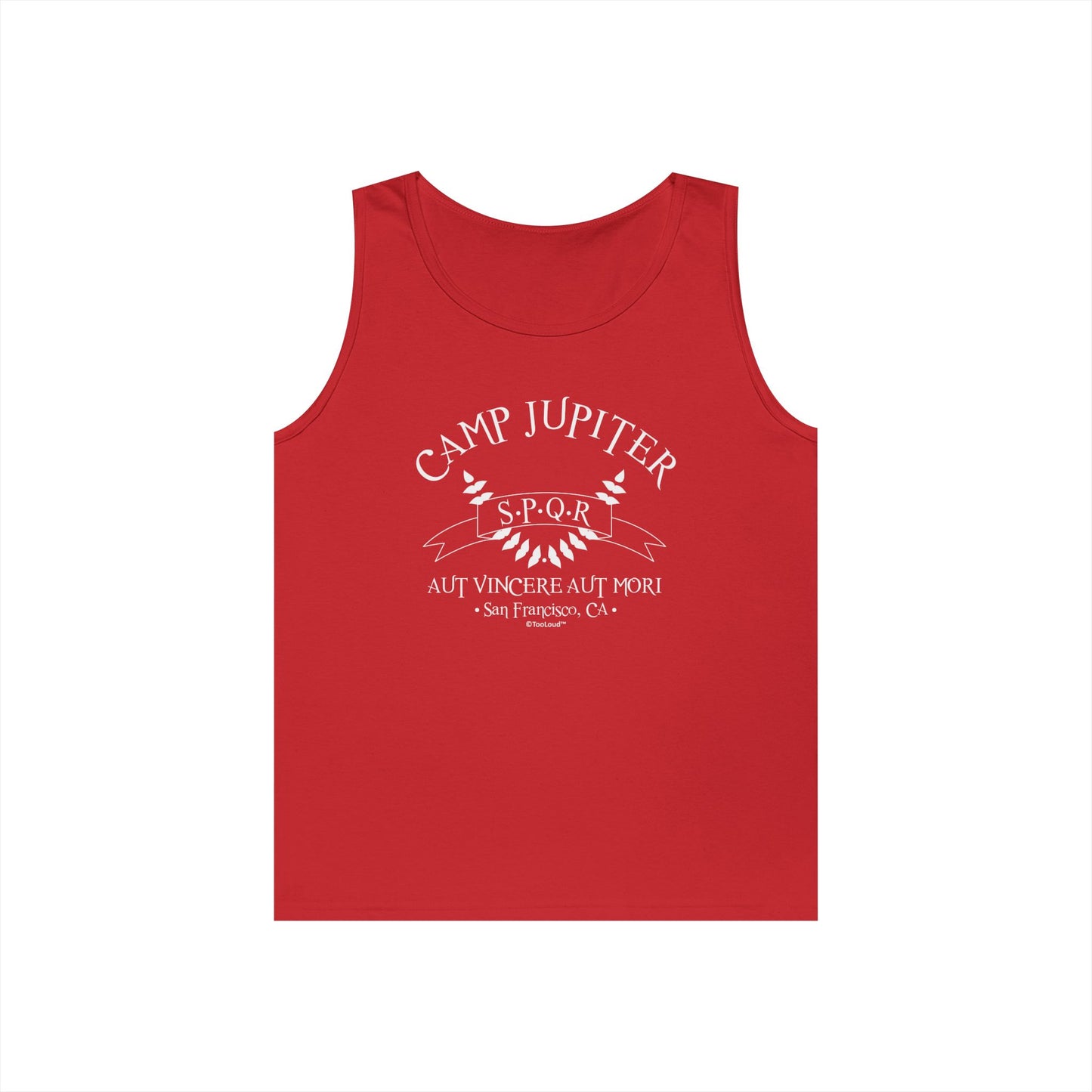 Camp Jupiter SPQR Banner Loose Fit Adult Dark Tank Top by TOOLOUD – Roman Demigod Inspired Design
