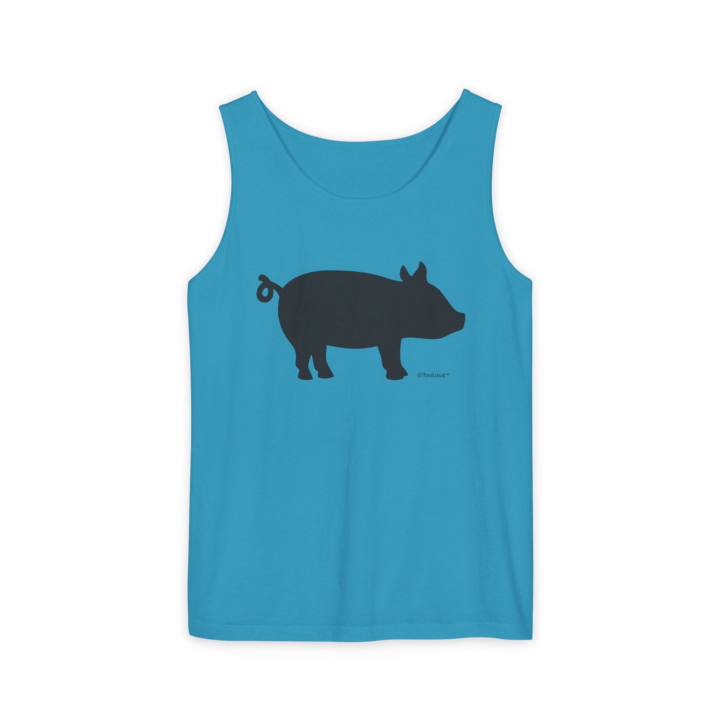 Pig Silhouette Cute Design Adult Loose Tank Top by TOOLOUD
