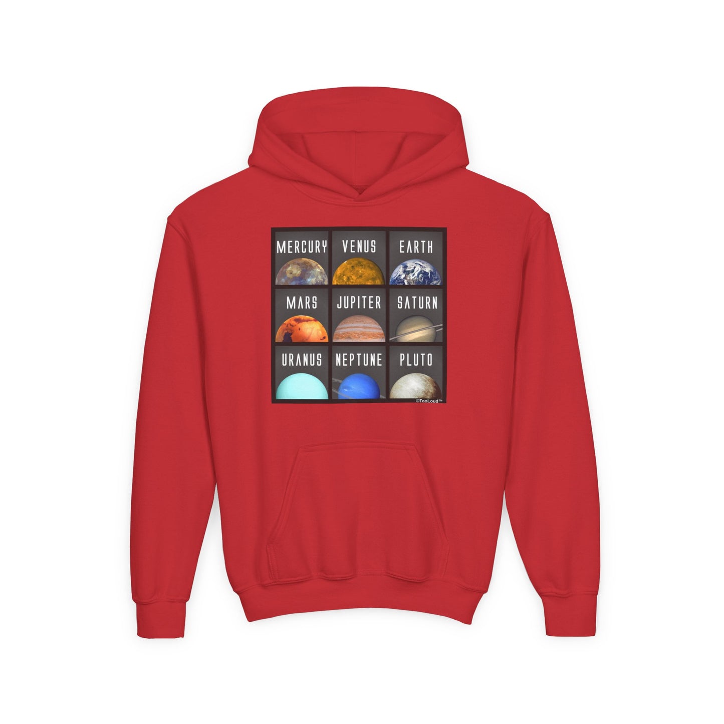 Solar System Squares Children's Youth Hoodie by TOOLOUD