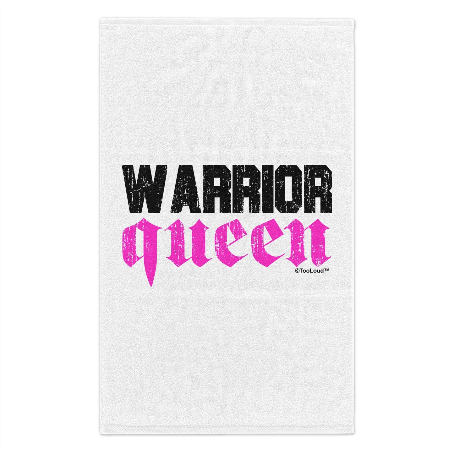 Warrior Queen Pink Script Micro Terry Sport Towel 11" x 18" by TOOLOUD